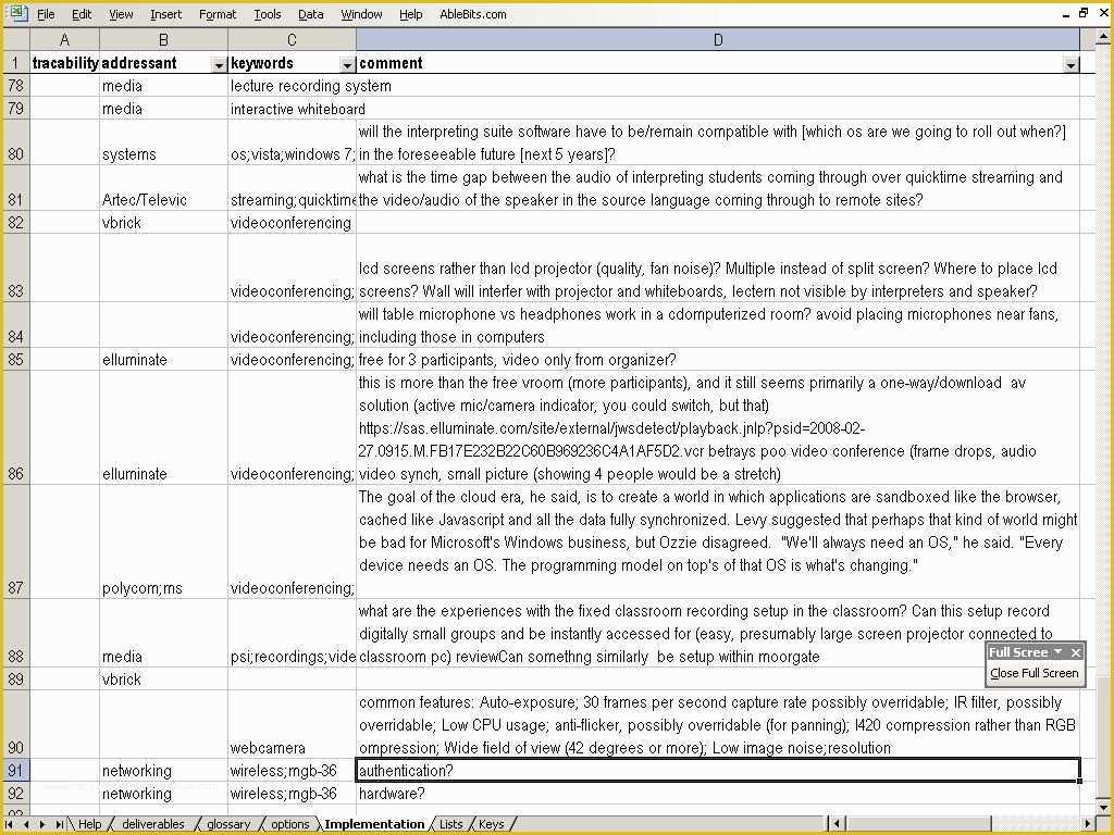 Requirements Gathering Template Excel Free Of Requirements Gathering Template Excel – thedl
