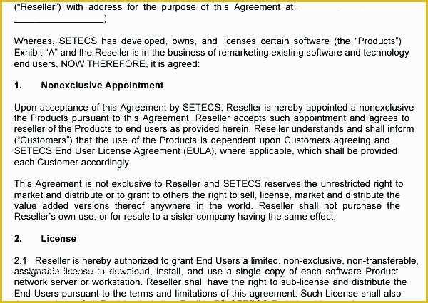 Reseller Agreement Template Free Download Of Resale Agreement Template Car Resale Agreement format