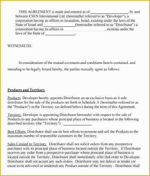 Reseller Agreement Template Free Download Of Reseller Agreement Template 9 Free Word Documents Download