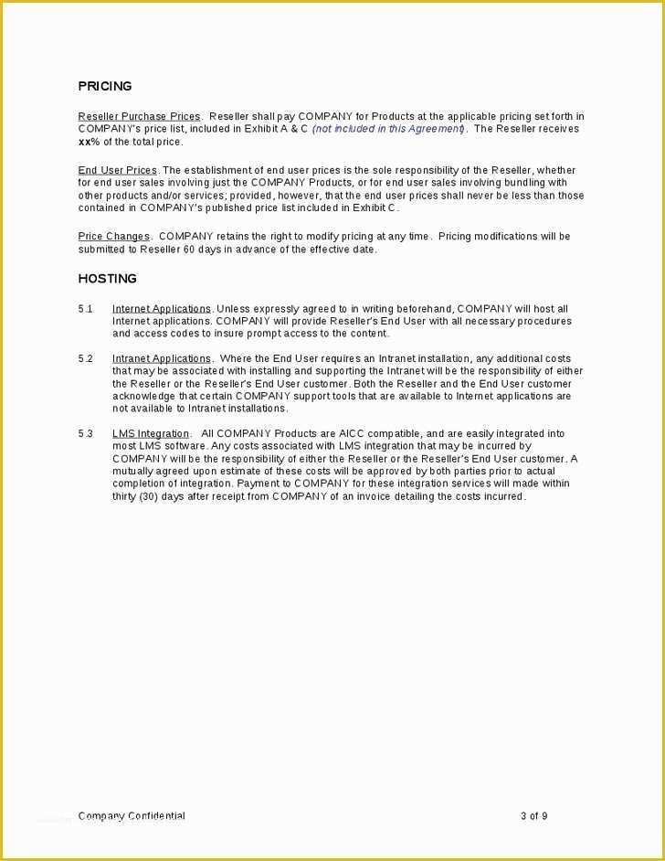 Reseller Agreement Template Free Download Of Reseller Agreement Template Free Reseller