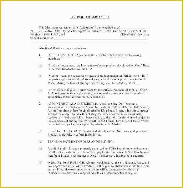 Reseller Agreement Template Free Download Of Reseller Contract Template software as A Service Agreement