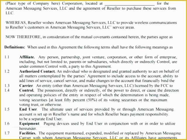Reseller Agreement Template Free Download Of Var Agreement Template Partnership Agreement Template
