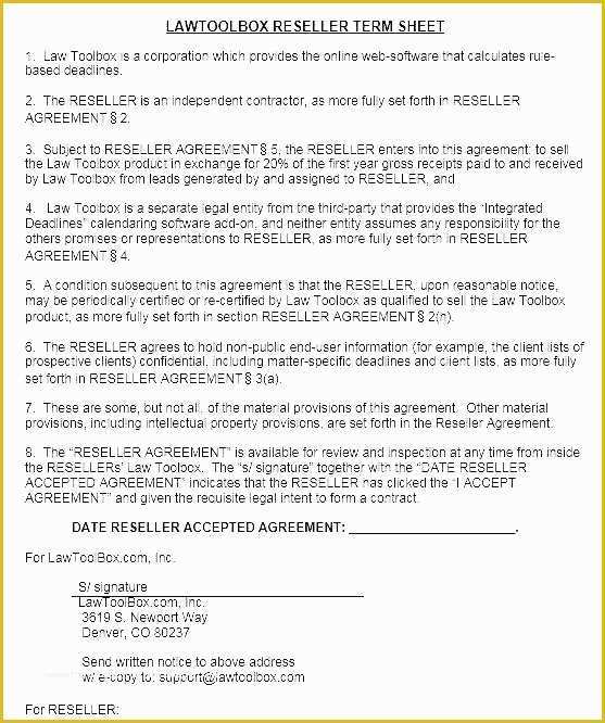 Reseller Agreement Template Free Of Exclusive Reseller Agreement Template