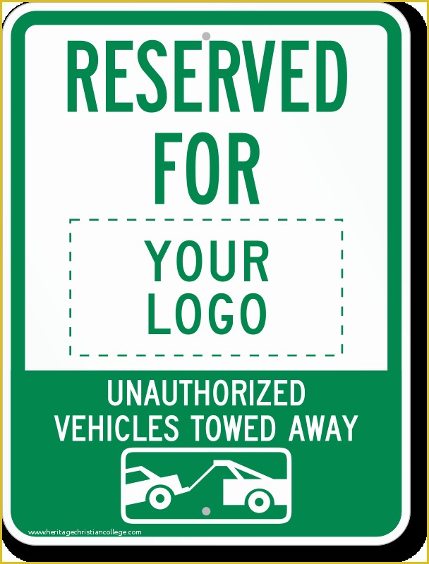 Parking Sign Template