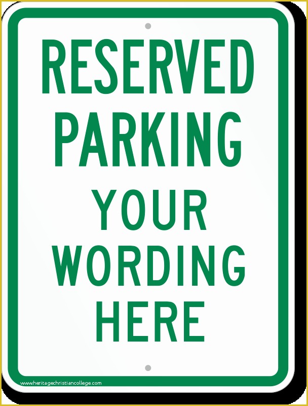 Free Printable Reserved Parking Sign Template Printable Templates