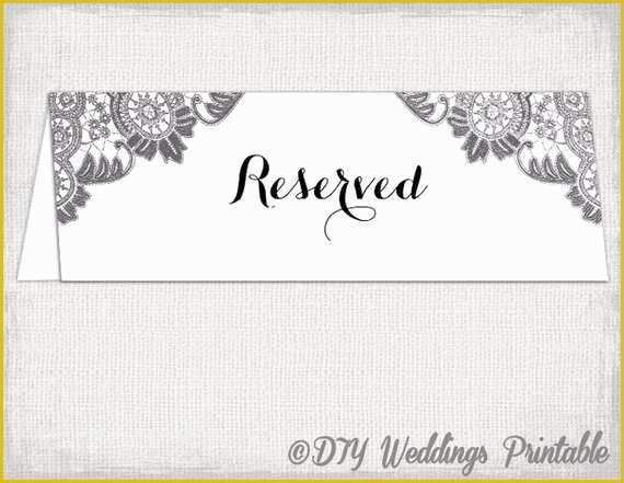 Reserved Parking Sign Template Free Of Reserved Card Template Antique Lace Printable