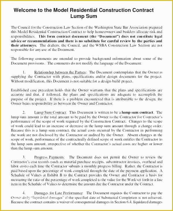 Residential Construction Contract Template Free Of Construction Contract Template – Puebladigital
