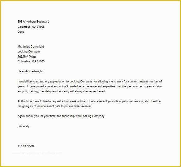 Resignation Letter Free Template Download Of 27 Resignation Letter Templates Free Word Excel Pdf