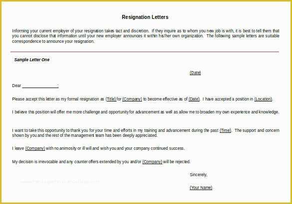 Resignation Letter Free Template Download Of 27 Resignation Letter Templates Free Word Excel Pdf