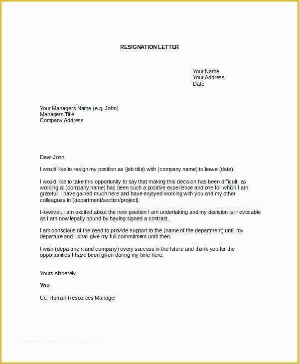 Resignation Letter Free Template Download Of Best Way to Resign Director Resignation Letter Template Uk