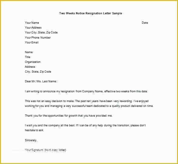 Resignation Letter Free Template Download Of formats for Resignation Letter Sample Letters How to