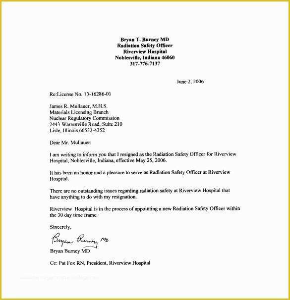 Resignation Letter Free Template Download Of Professional Resignation Letter Sample
