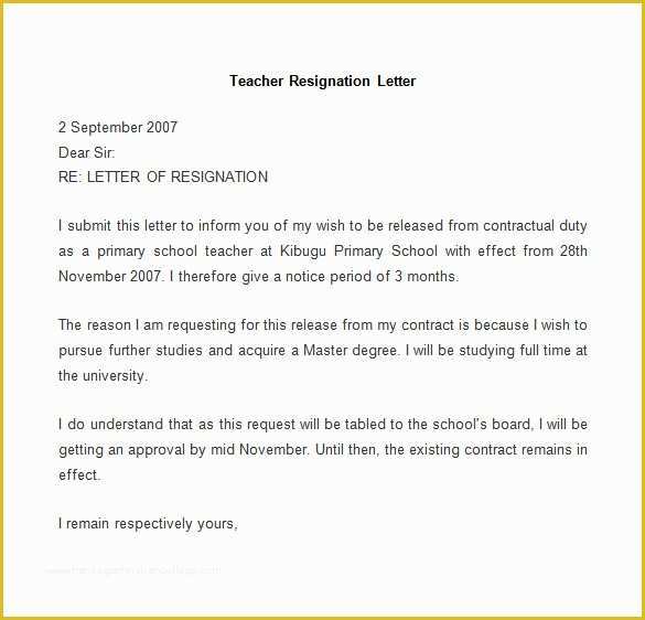 Resignation Letter Free Template Download Of Resignation Letter Template 25 Free Word Pdf Documents