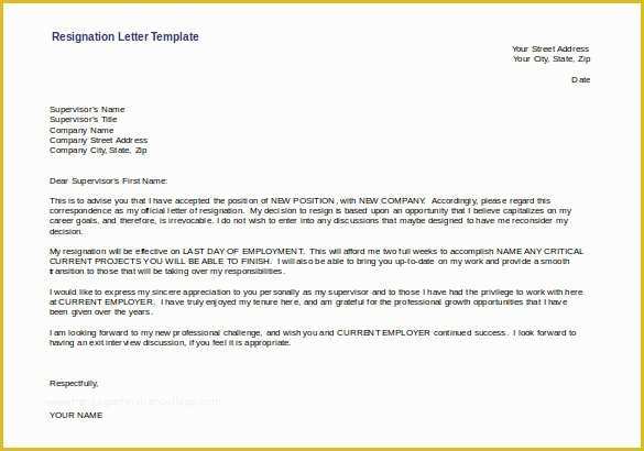 Resignation Letter Template Free Download Of 27 Resignation Letter Templates Free Word Excel Pdf