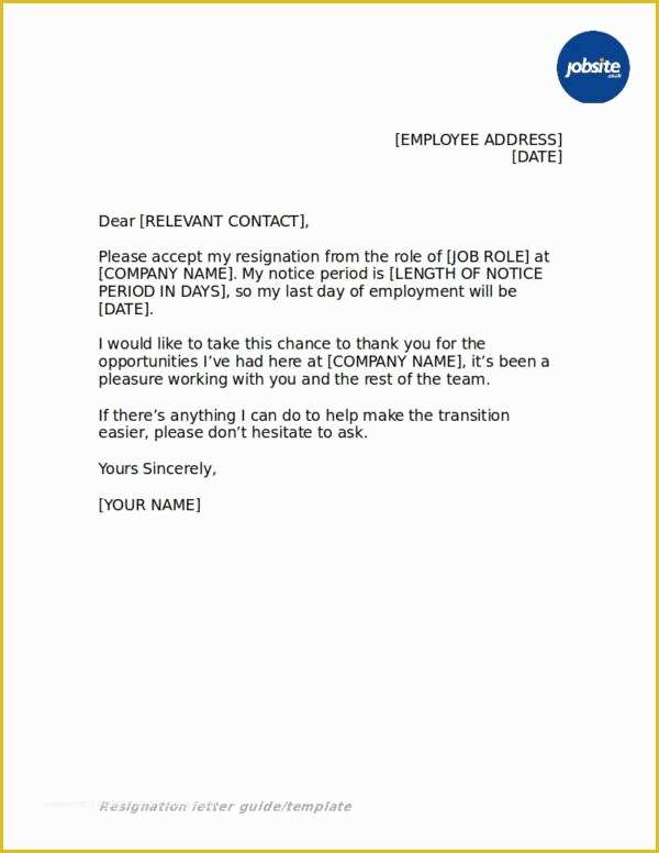 Resignation Letter Template Free Download Of 45 Resignation Letters In Doc Free Word format Download