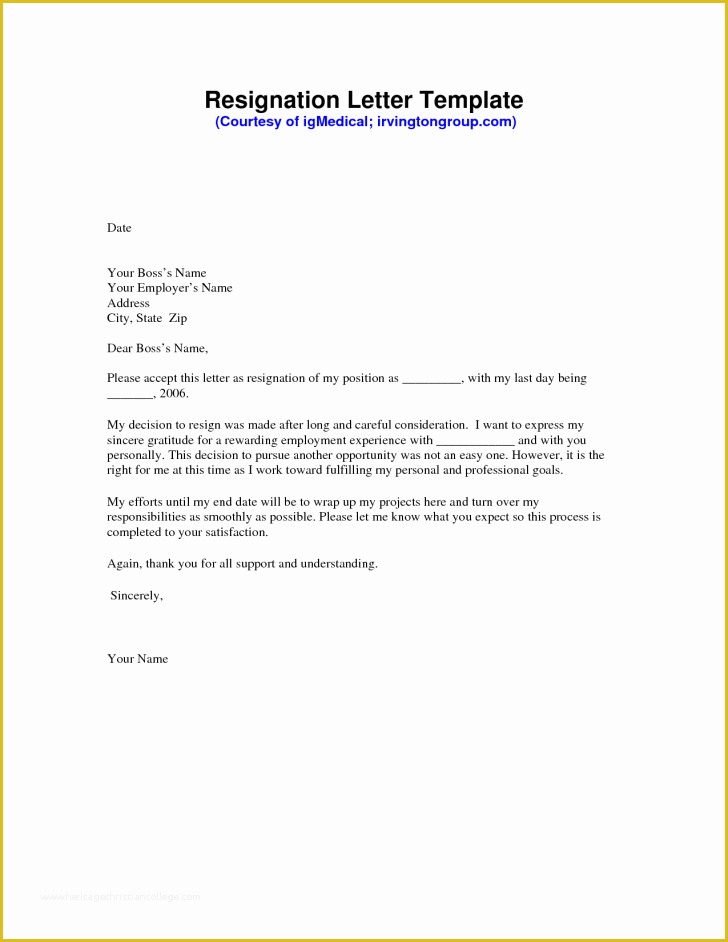 Resignation Letter Template Free Download Of Awesome Free Sample Resignation Letter Free Word