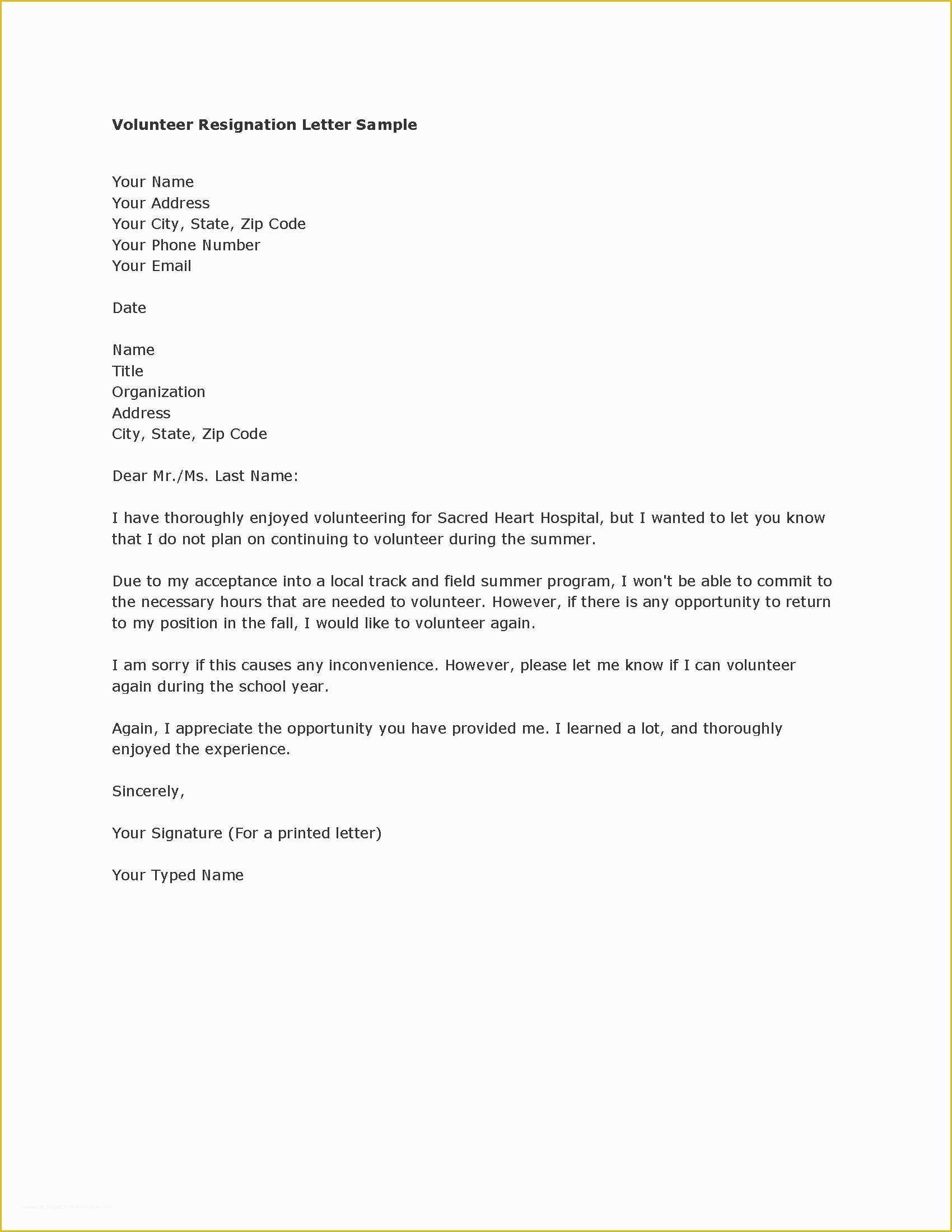 Resignation Letter Template Free Download Of Download Resignation Letters Pdf & Doc