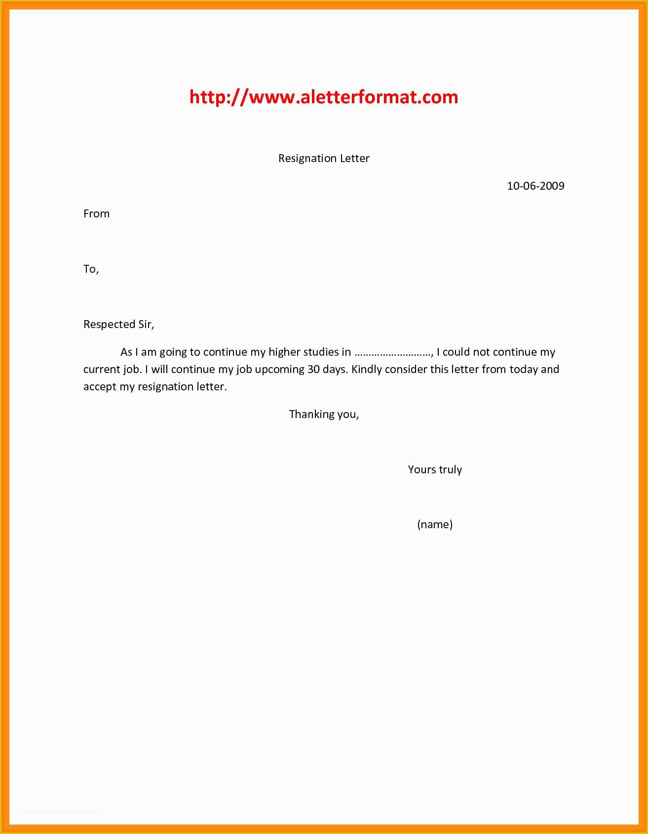 Resignation Letter Template Free Download Of Resignation Letter Template Free Download Collection