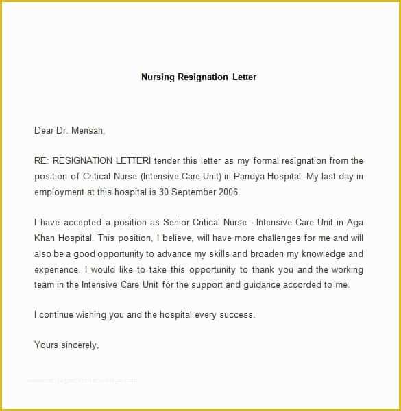 Resignation Letter Template Free Download Of Sample Resignation Letters