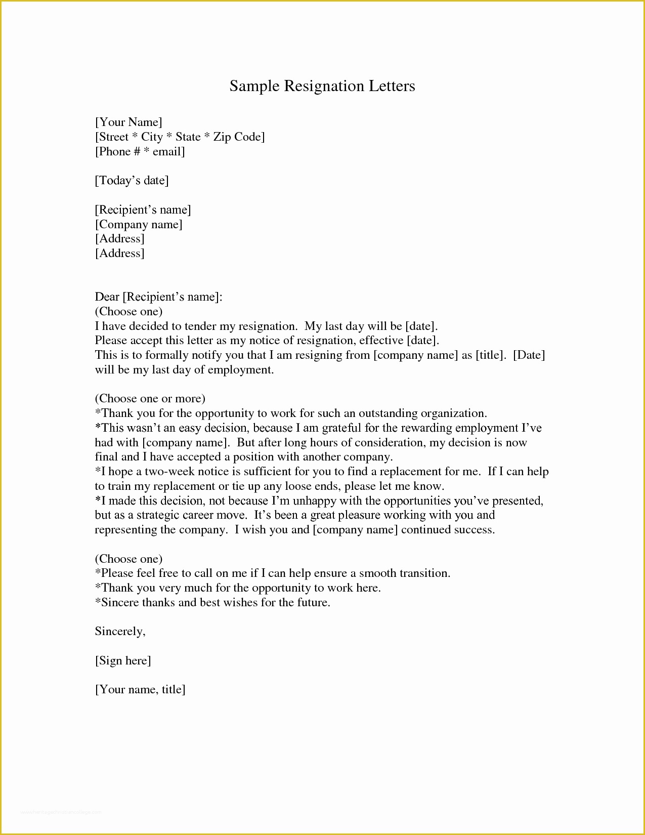 Resignation Letter Template Free Of Resignation Letter Sample Doc Resume and Letter