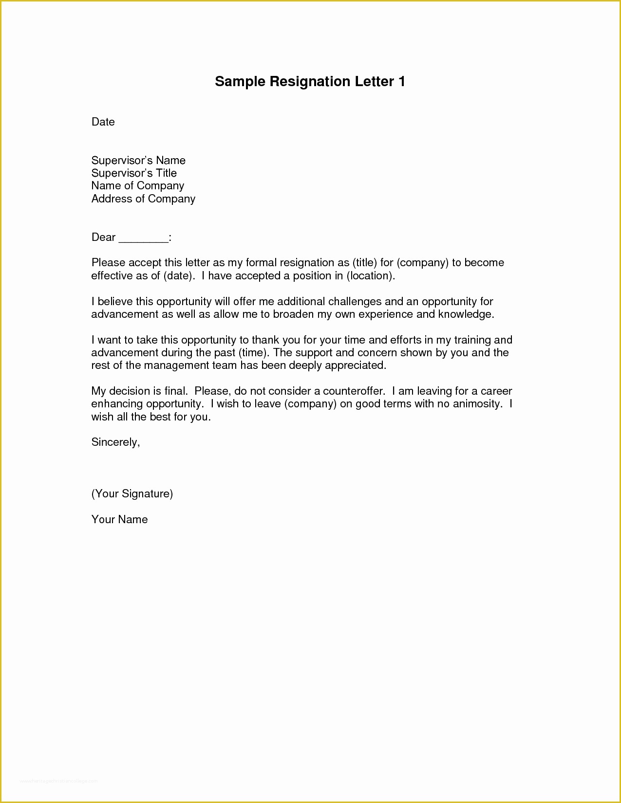 Resignation Letter Template Free Of Resignation Letter Samples Download Pdf Doc format