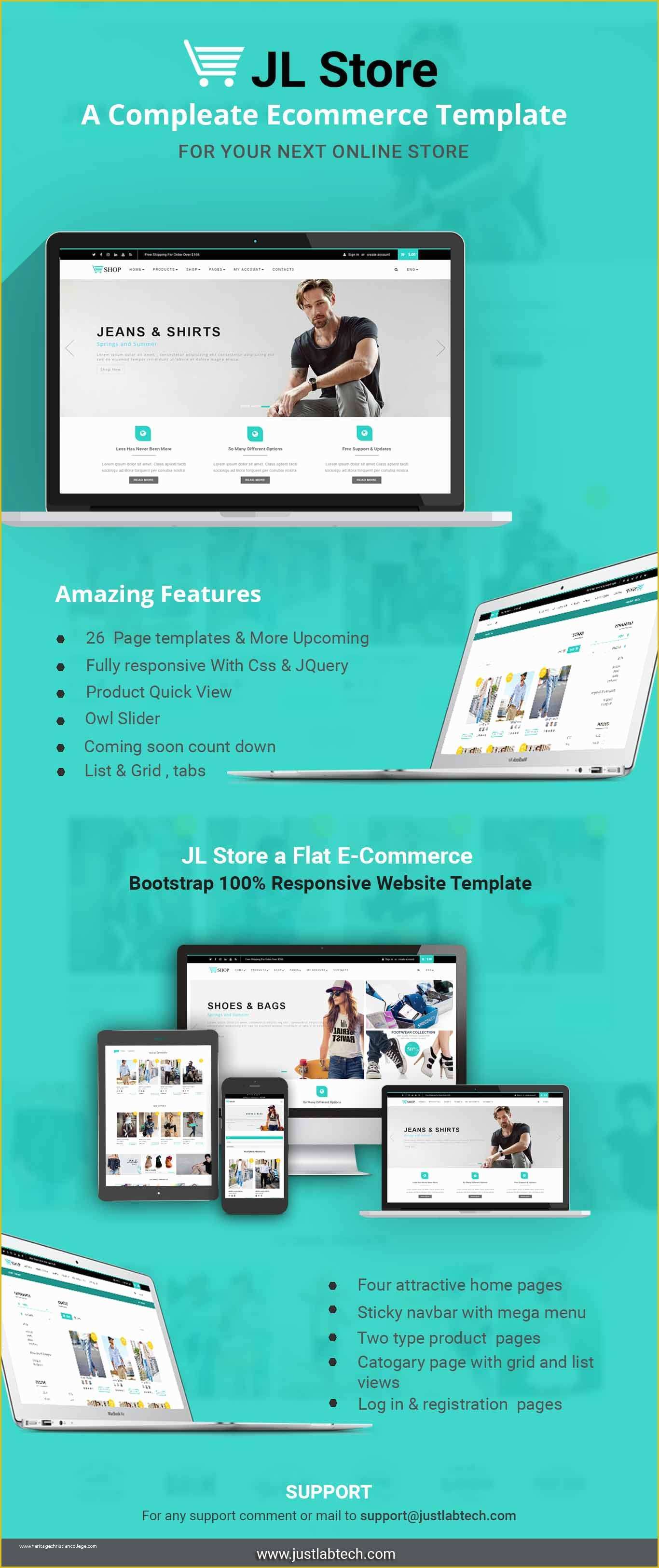 Responsive Ecommerce HTML Template Free Download Of Jl Store Multipurpose Responsive E Merce HTML5 Template