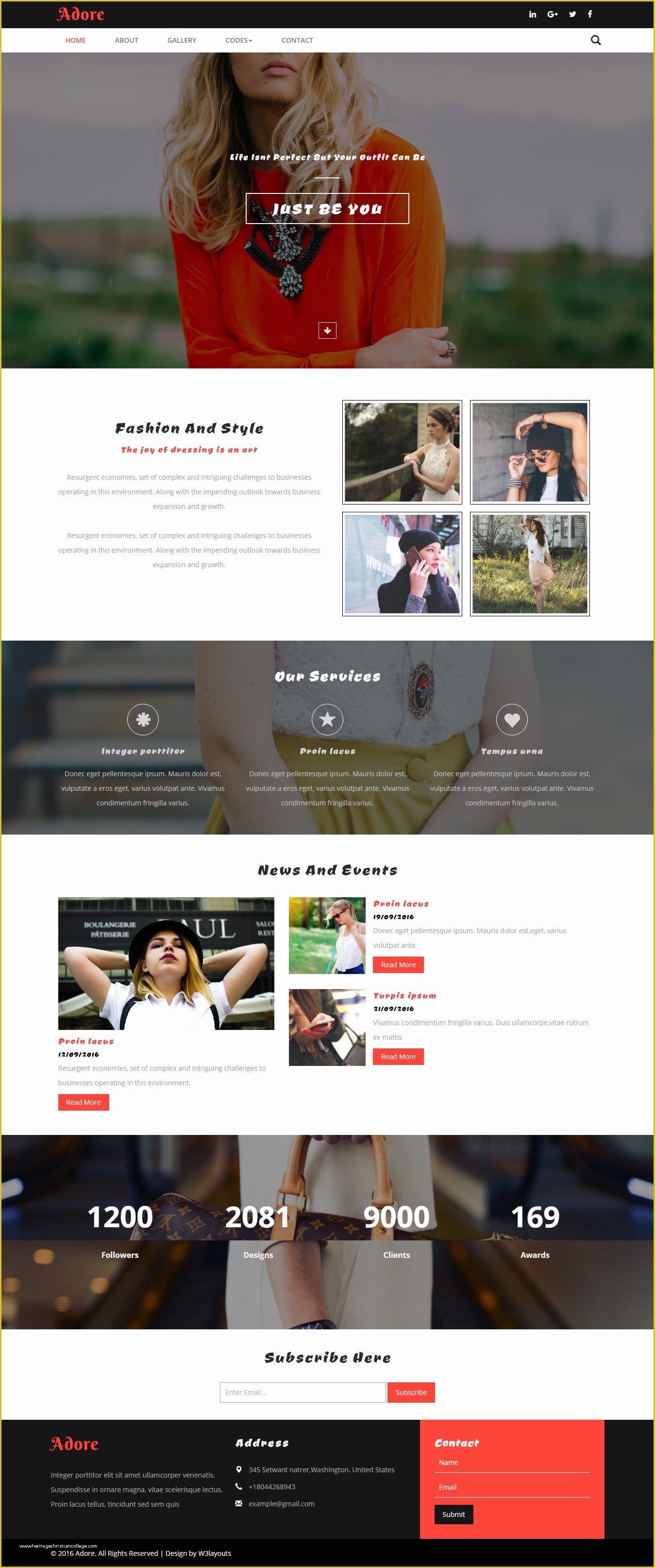 Responsive Fashion Website Templates Free Download Of Adore A Fashion 
