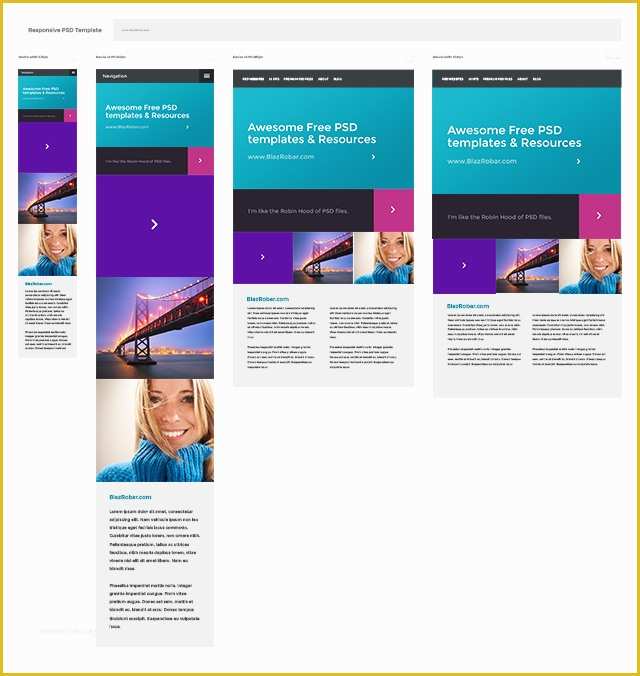 Responsive Website Templates Psd Free Download Of Responsive Psd Template