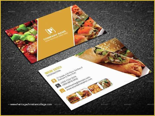 Restaurant Business Card Template Free Download Of 25 Restaurant Business Card Templates Free & Premium