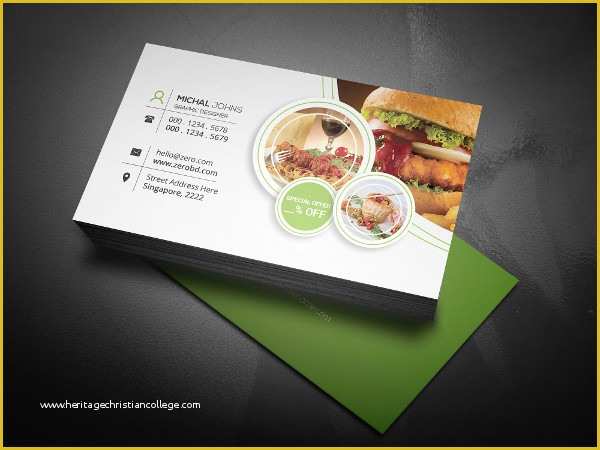 Restaurant Business Card Template Free Download Of 25 Restaurant Business Card Templates Free & Premium