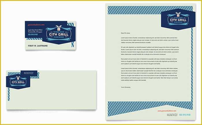 Restaurant Business Card Template Free Download Of Fine Dining Restaurant Business Card & Letterhead Template