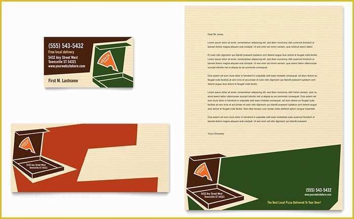 Restaurant Business Card Template Free Download Of Pizza Pizzeria Restaurant Business Card & Letterhead