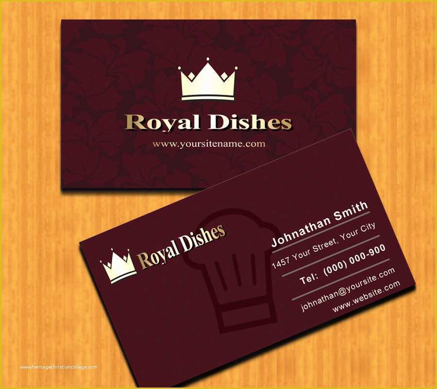 Restaurant Business Card Template Free Download Of Restaurant Business Card Fragmatfo