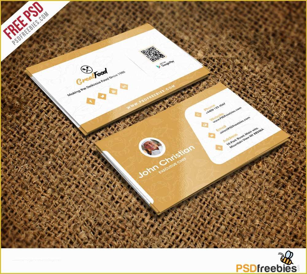 Restaurant Business Card Template Free Download Of Restaurant Chef Business Card Template Free Psd