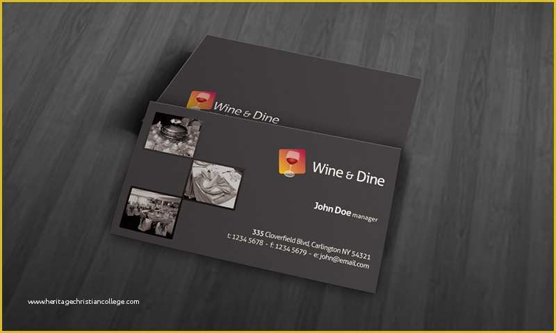 Restaurant Business Card Template Free Download Of Simple Restaurant Business Card Template Free Download