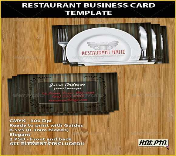 Restaurant Business Cards Templates Free Of 20 Restaurant Business Card Templates