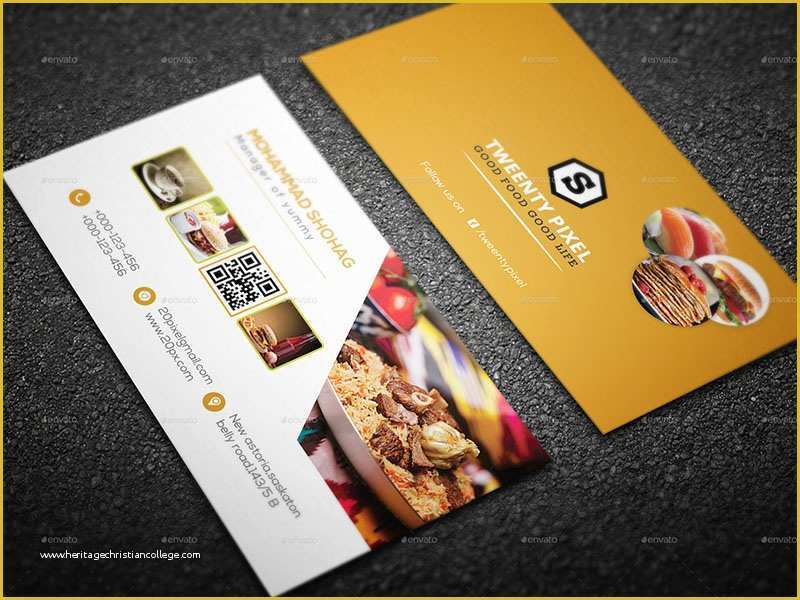 Restaurant Business Cards Templates Free Of 45 Restaurant Business Cards Templates Psd Designs