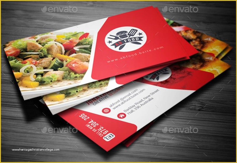 Restaurant Business Cards Templates Free Of 45 Restaurant Business Cards Templates Psd Designs