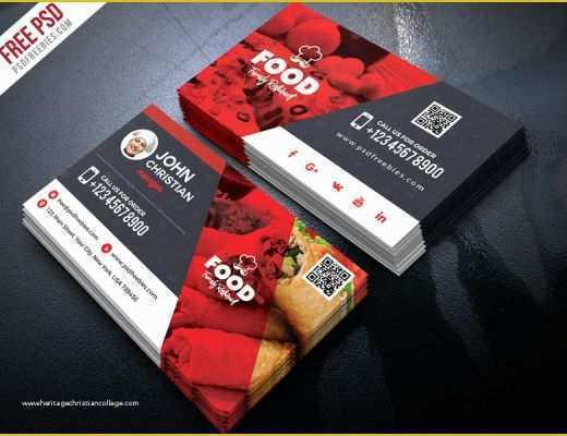 Restaurant Business Cards Templates Free Of Free Restaurant Business Card Psd by Psd Freebies