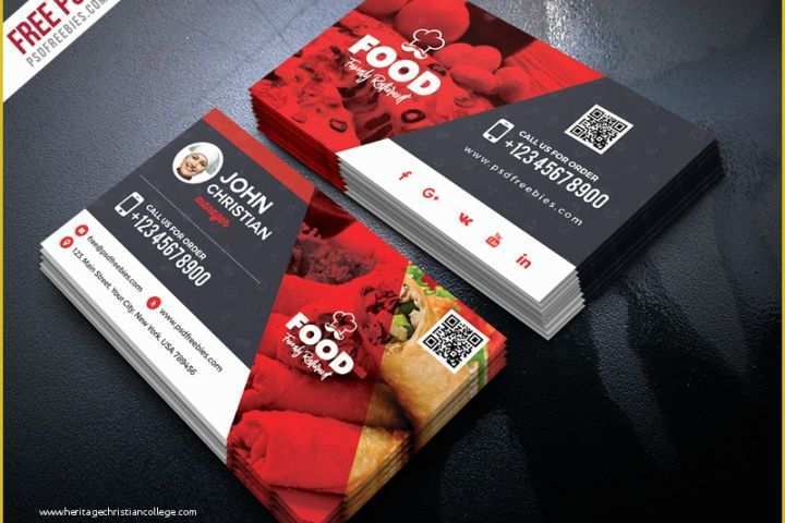 Restaurant Business Cards Templates Free Of Free Restaurant Business Card Psd by Psd Freebies