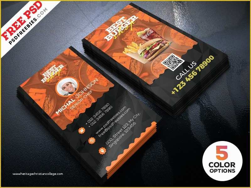 Restaurant Business Cards Templates Free Of Free Restaurant Business Card Template Download Download Psd