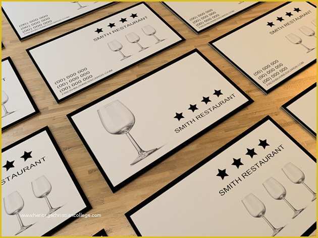 Restaurant Business Cards Templates Free Of Free Restaurant Business Card Template