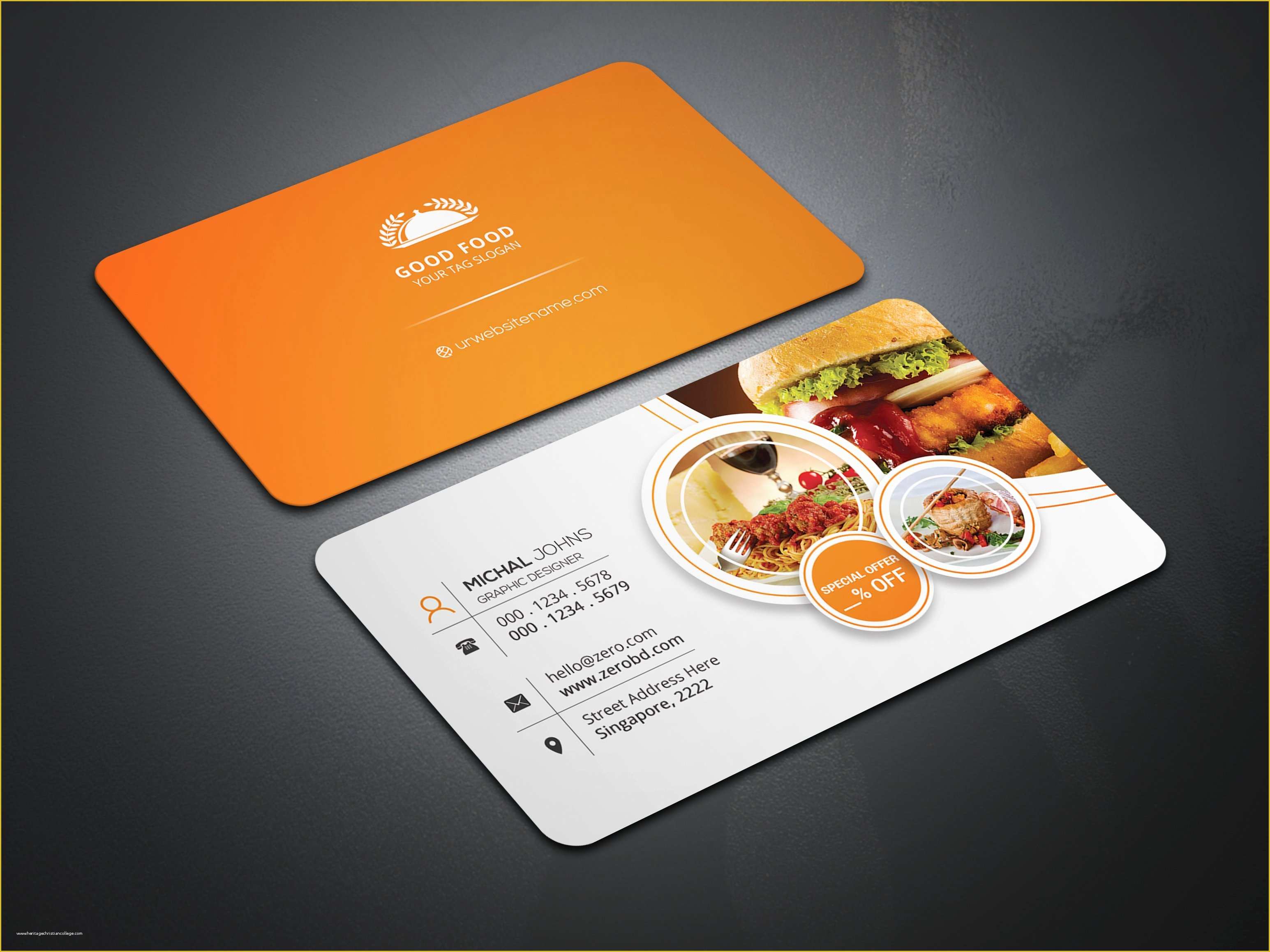 Restaurant Business Cards Templates Free Of Restaurant Business Card Business Card Templates