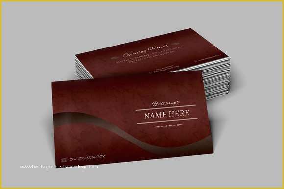 Restaurant Business Cards Templates Free Of Restaurant Business Card Business Card Templates On