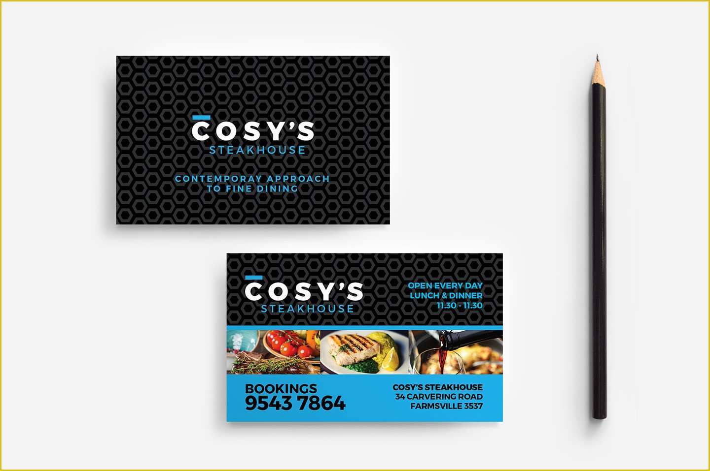 Restaurant Business Cards Templates Free Of Restaurant Business Card Template In Psd Ai & Vector