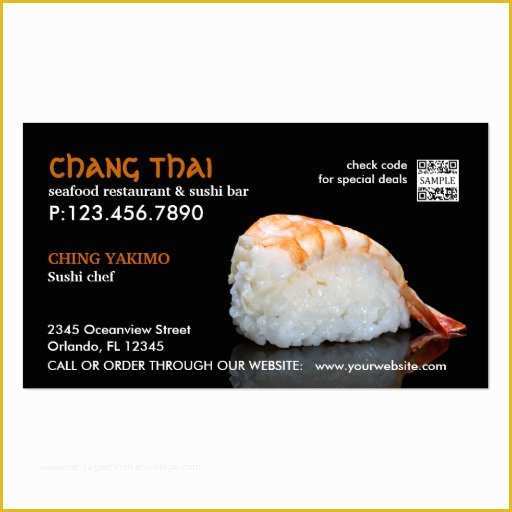 Restaurant Business Cards Templates Free Of Shrimp Business Card Templates