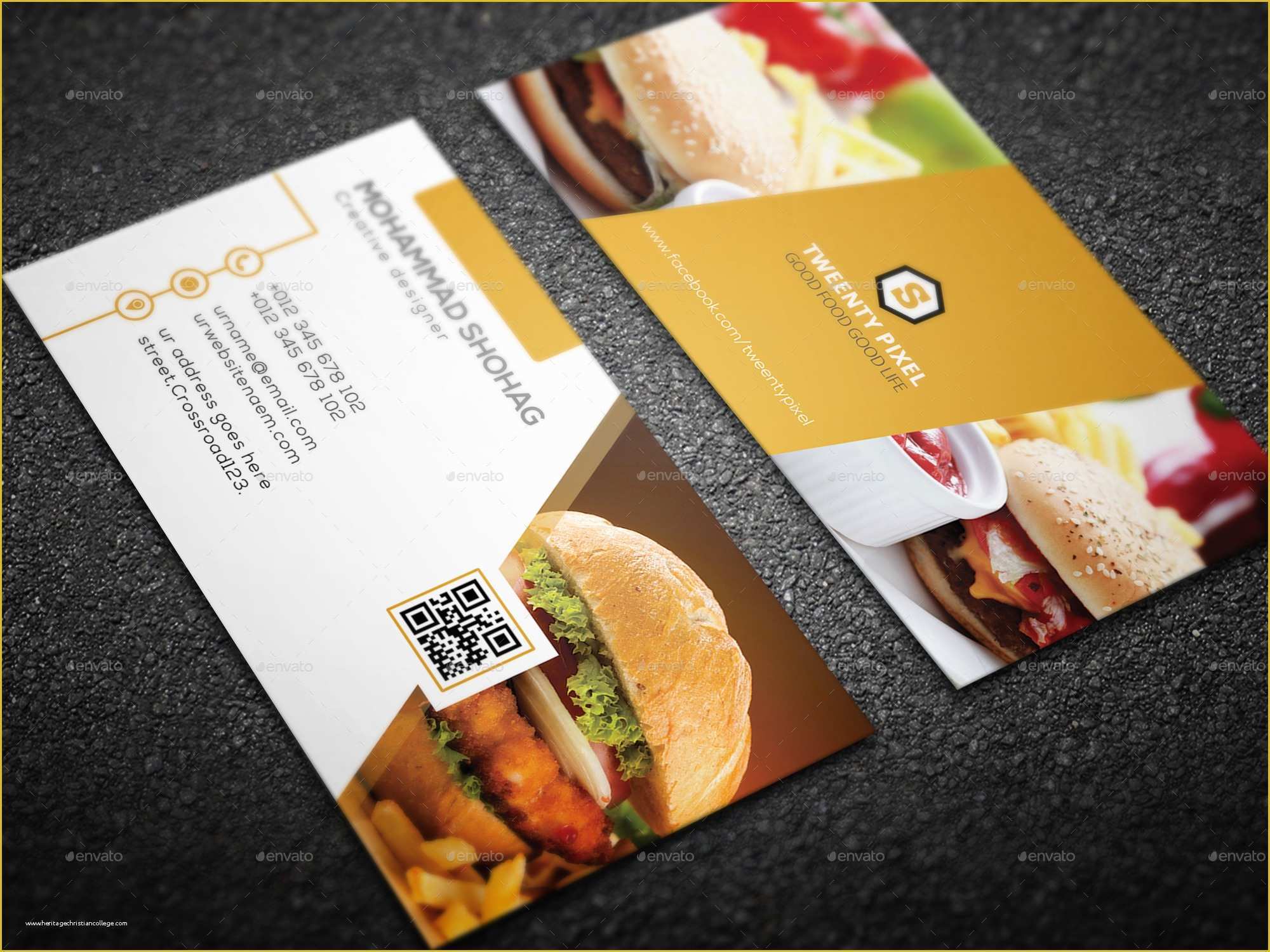 Restaurant Business Cards Templates Free Of Simple Restaurant Business Card by Shohag4y