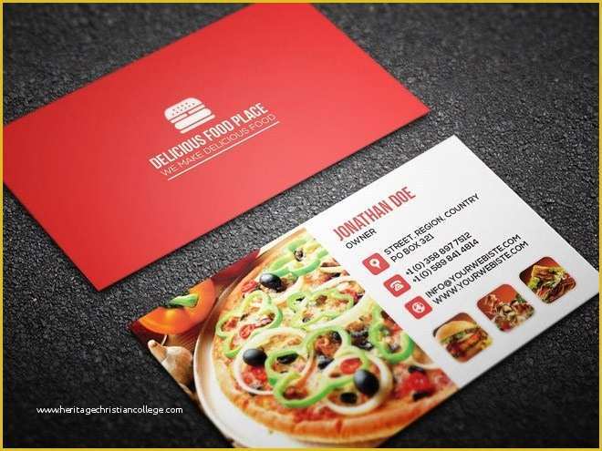 Restaurant Business Cards Templates Free Of Template De Cartão De Visita Para Restaurante Psd Grátis