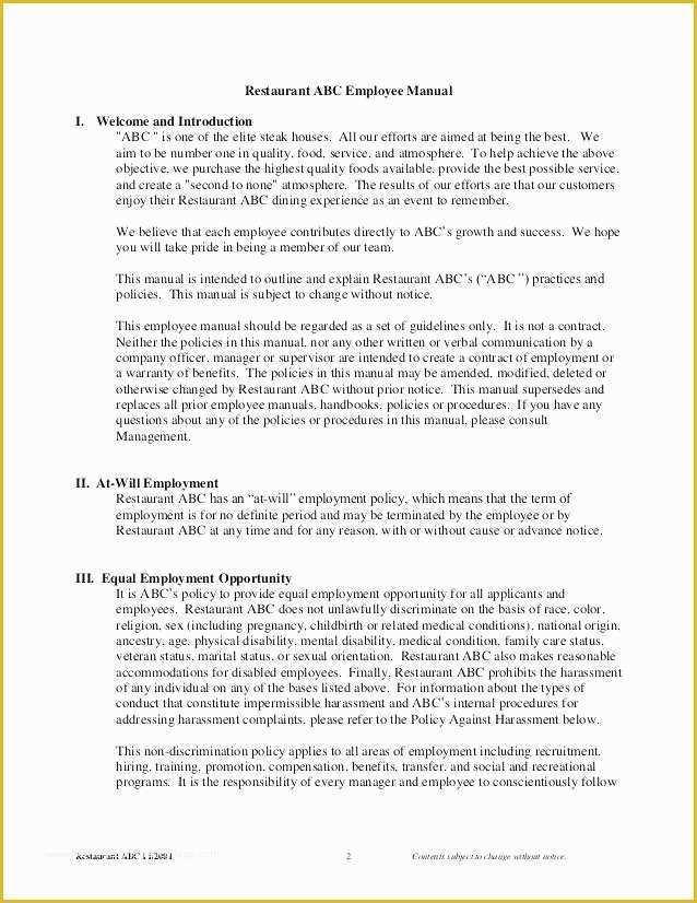 Restaurant Employee Handbook Template Free Download Of Handbook Layout Template Free Employment Handbook Template
