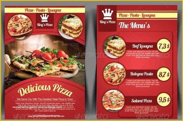 Restaurant Flyers Templates Free Of Elegant Pizza Restaurant Flyer Template Menu Pizz and